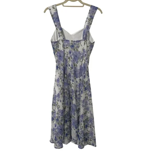 Y2K Ethereal Connected Apparel Dress Womens 10 Purple Floral Sleeveless Fairy - Picture 4 of 6